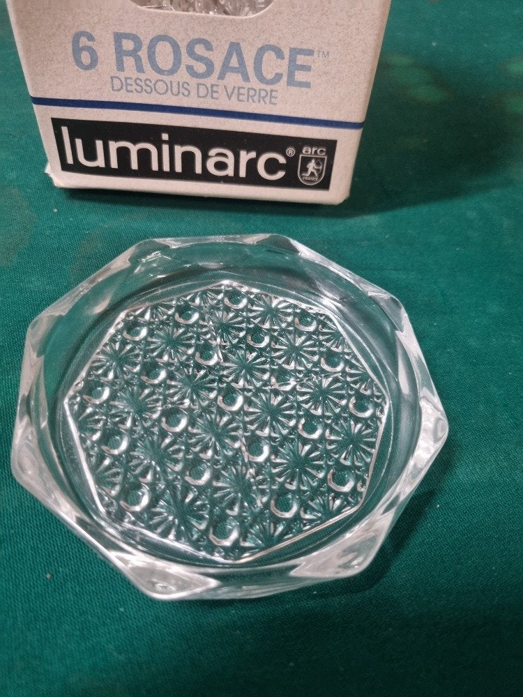 onderzetters luminarc 6x glas, Ophalen of Verzenden, 'T Olde Gre-j, Info@toldegrej.nl, Endepoelstraat 20f Didam
