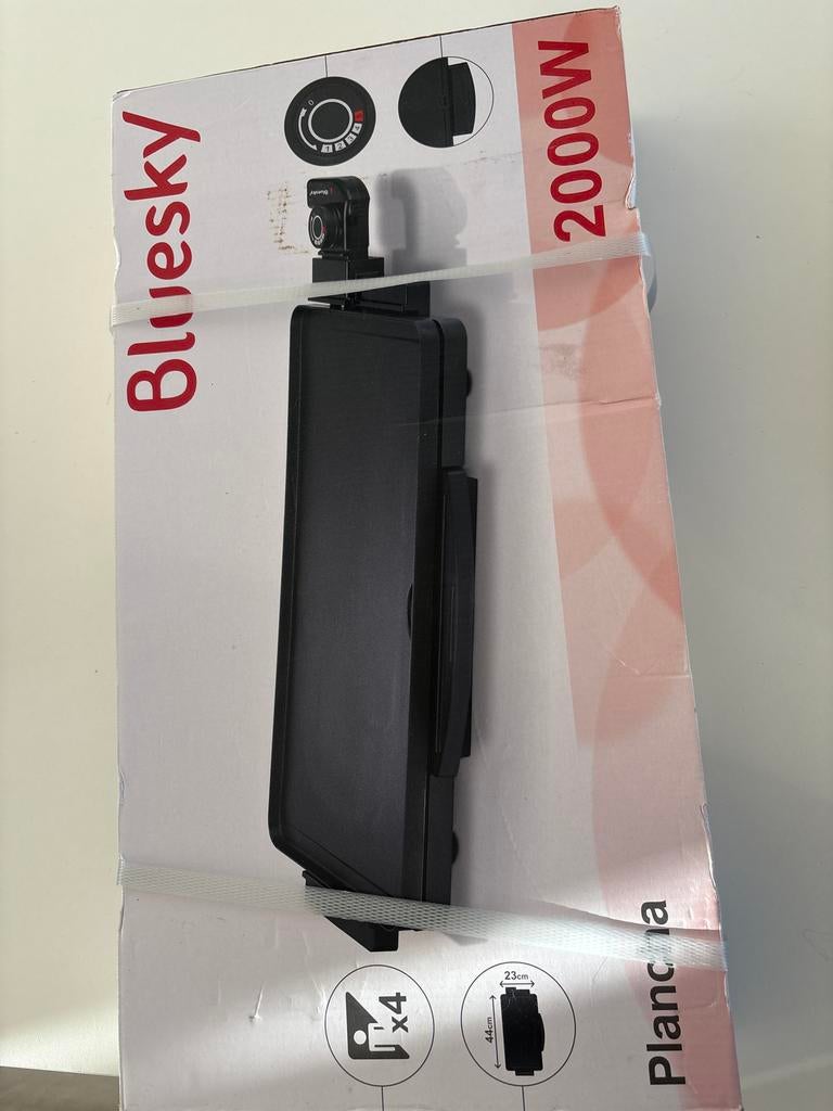 Bluesky Plancha Tafelgrill 2000W - Nieuw in doos, Ophalen of Verzenden, Nieuw, Tafelgrill
