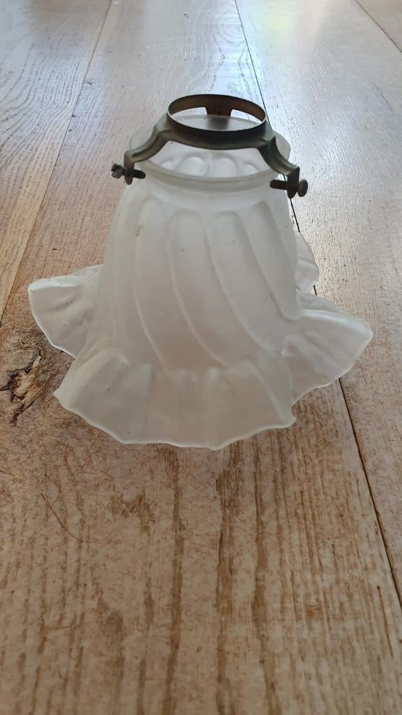 Oud Frans rok lampje van glas, Ophalen of Verzenden, Rond, Minder dan 25 cm