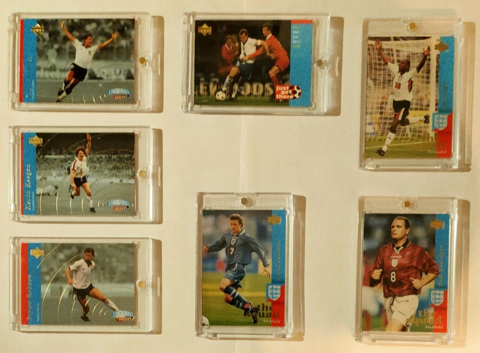 England World Cup 98 & 94.. Rookie Beckham...43 Cards, Verzenden, Zo goed als nieuw, Buitenlandse clubs, Poster, Plaatje of Sticker