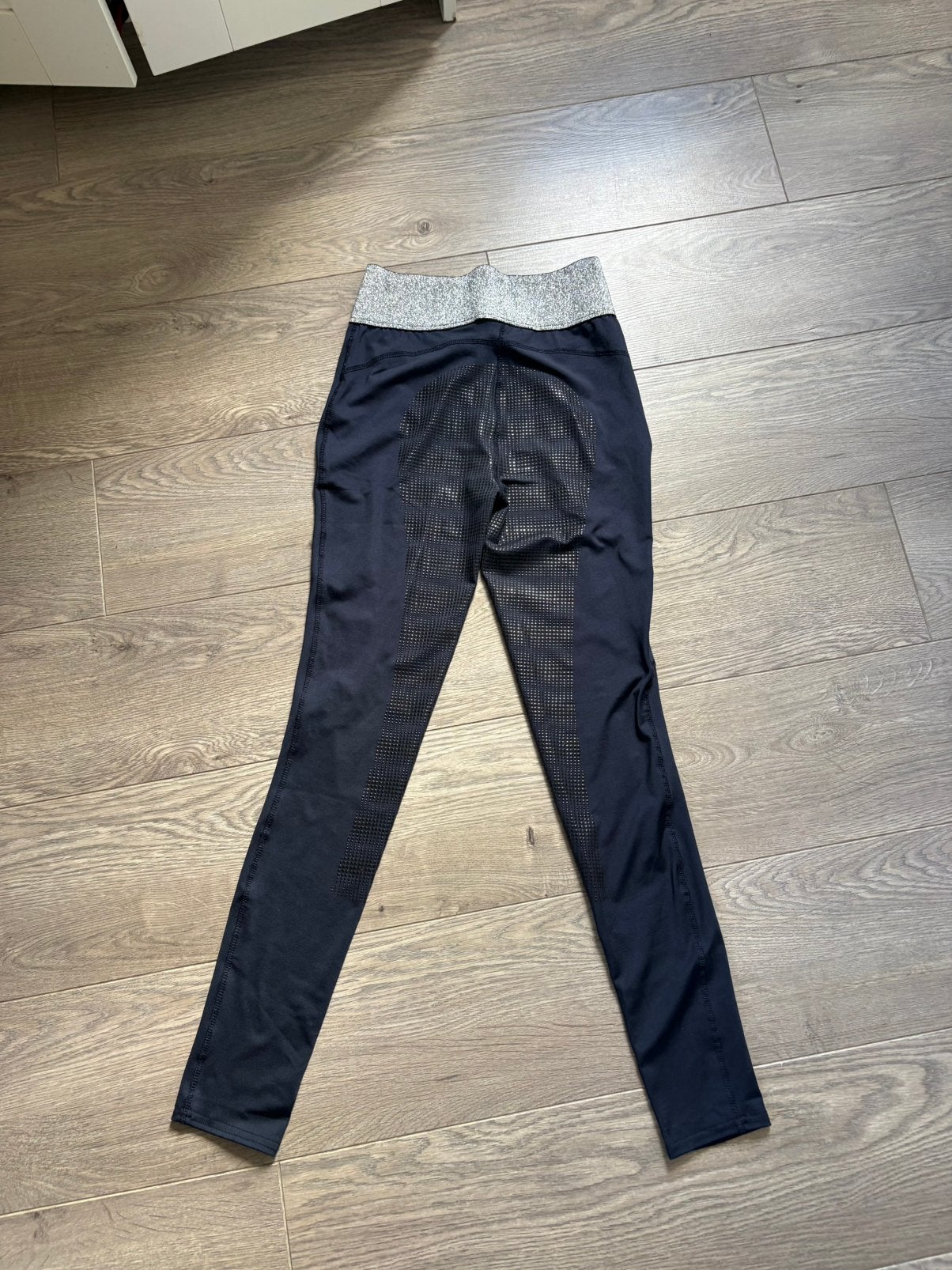 Mooie blauwe paardrijbroek met glitter band maat 36, Dieren en Toebehoren, Ophalen of Verzenden, Zo goed als nieuw, Dressuur