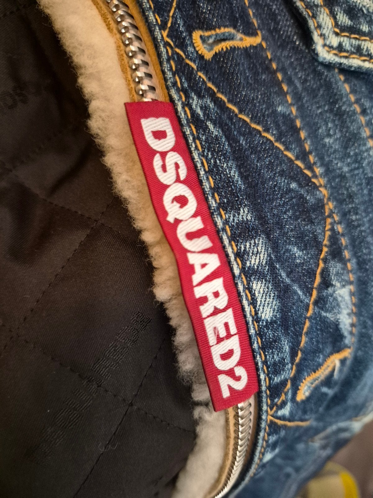 Dsquared2 gevoerde spijkerjas, Ophalen of Verzenden, Zo goed als nieuw, Blauw, W32 (confectie 46) of kleiner