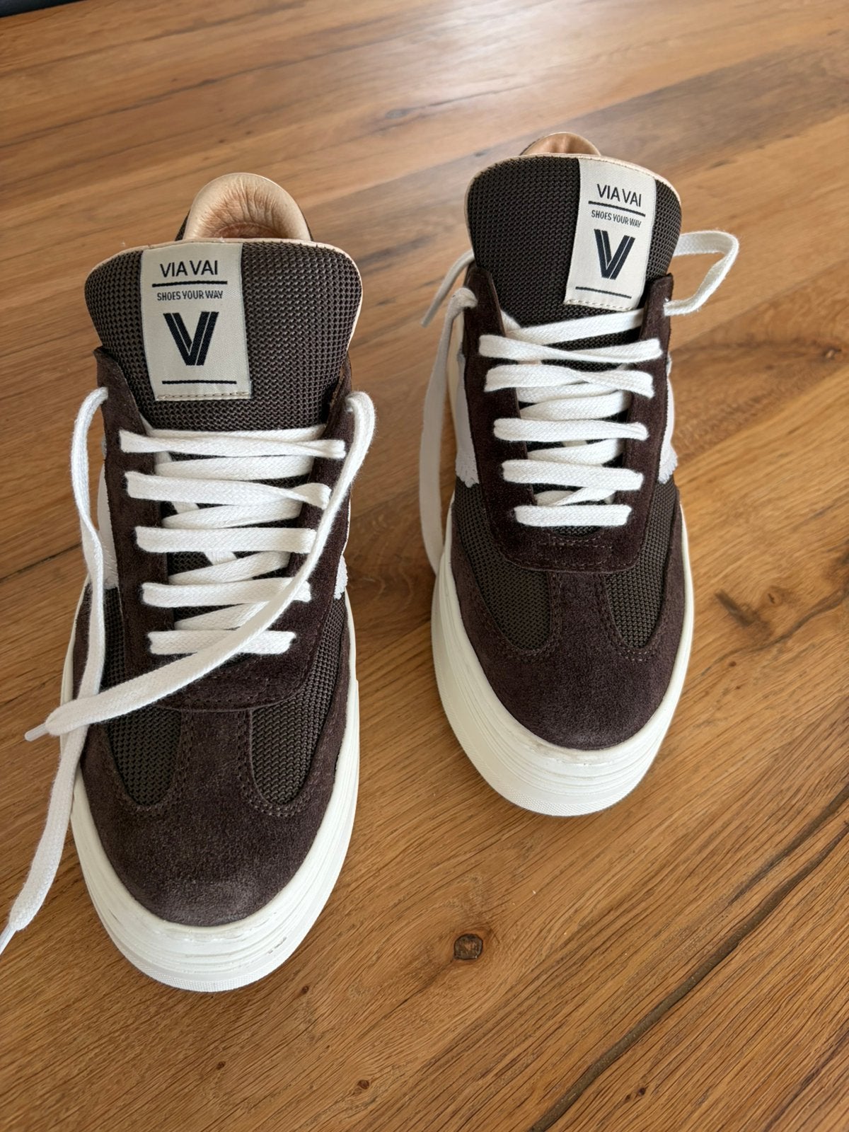 VIA VAI SNEAKERS MAAT 38, Kleding | Dames, Ophalen, Zo goed als nieuw, Bruin, Sneakers of Gympen