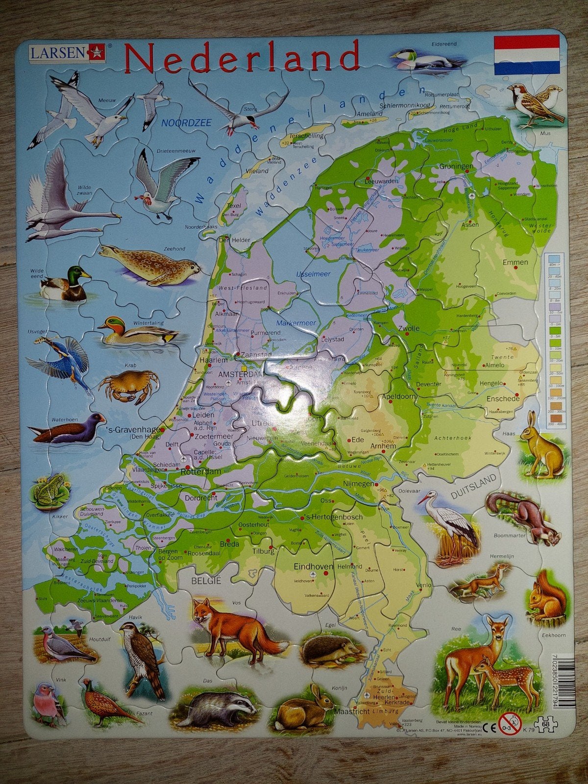 Larsen Nederland Puzzel - Zo goed als nieuw, Ophalen of Verzenden, Meer dan 50 stukjes, Zo goed als nieuw, 6 jaar of ouder