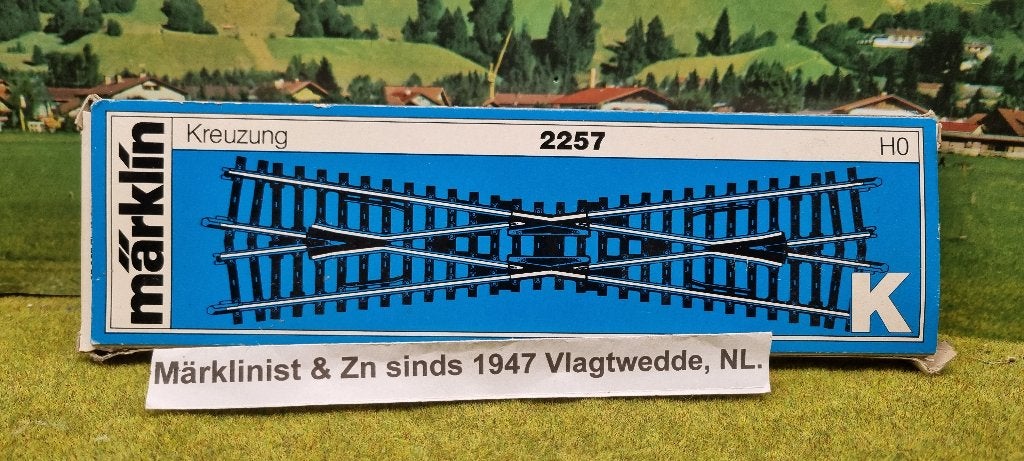 Marklin ( 2X ) 2257 in doos, Wisselstroom, Analoog, Nieuw, Rails