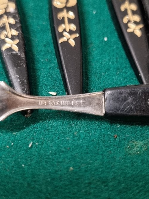 cocktailprikkers vintage met bloem zwart, Ophalen of Verzenden, 'T Olde Gre-j, Info@toldegrej.nl, Endepoelstraat 20f Didam