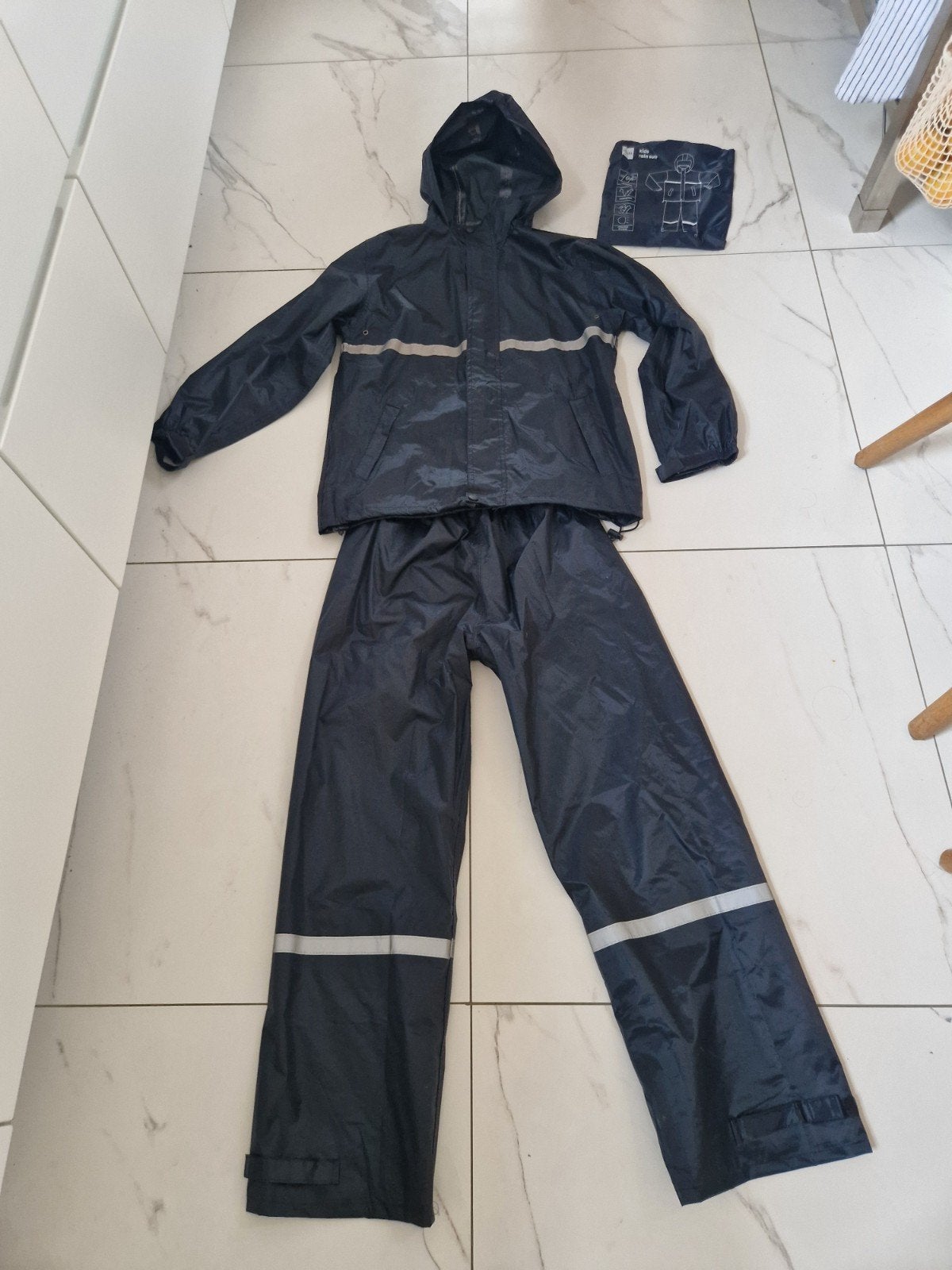 Hema regenpak jas en broek kind 146/152, Ophalen of Verzenden, Zo goed als nieuw, Hema, Jongen of Meisje