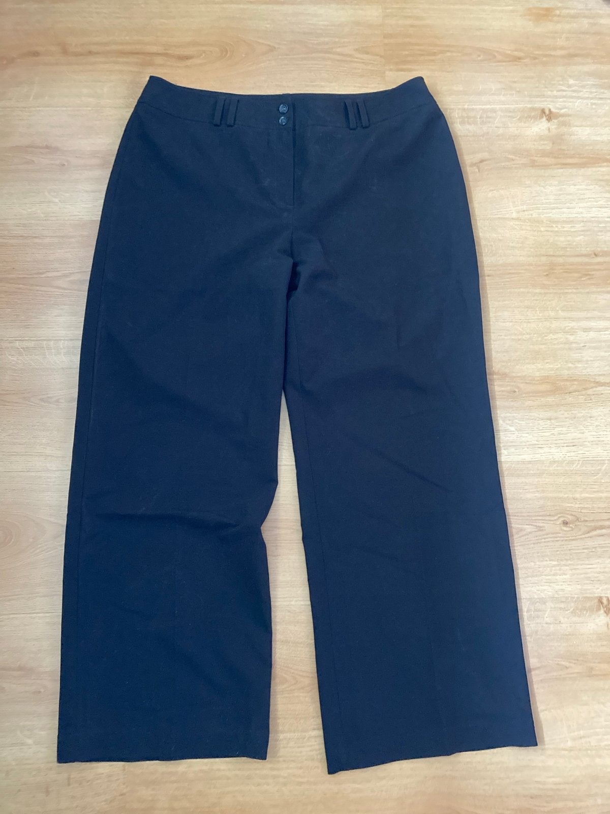 Miss Etam Zwarte Broek Wijde Pijpen Maat 44, Zwart, Maat 42/44 (L), Ophalen of Verzenden, Zo goed als nieuw