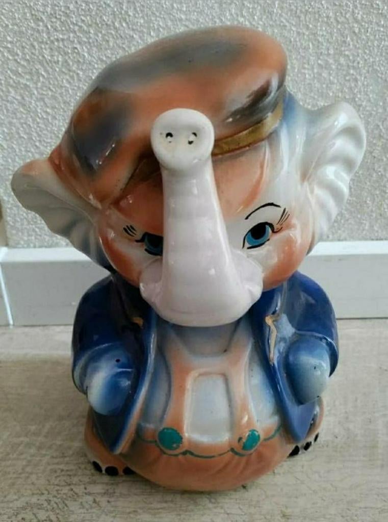 Olifant,beeldje,kleur,Keramiek,beeld,dier,slurf,per,glazuur, Ophalen of Verzenden, Nieuw, Dier