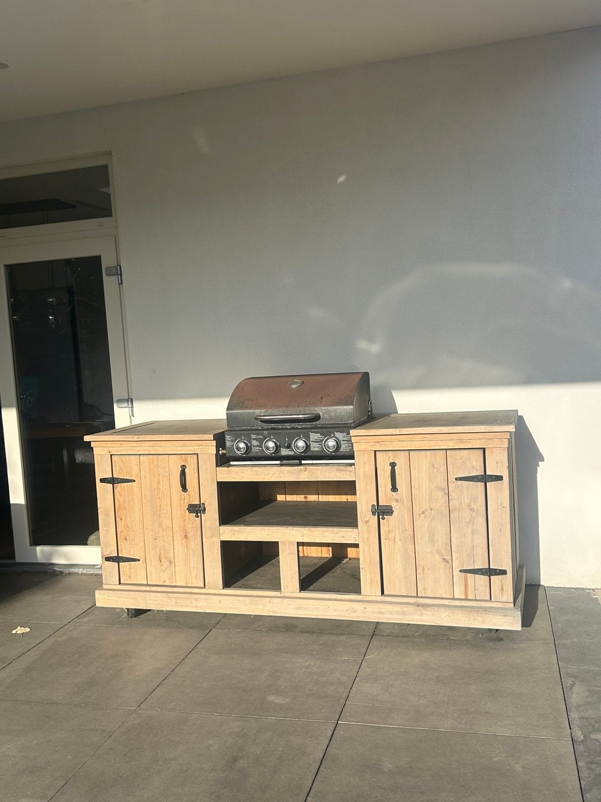 Mooie gas bbq/buitenkeuken, Tuin en Terras, Buitenkeukens, Ophalen, Zo goed als nieuw, Gas