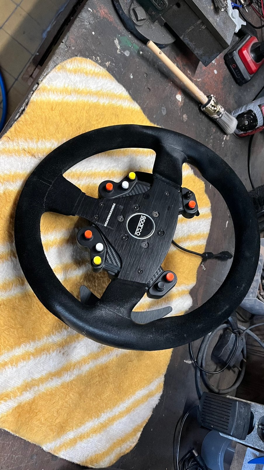 Thrustmaster osw USB converted simracing stuur, Ophalen of Verzenden, Zo goed als nieuw