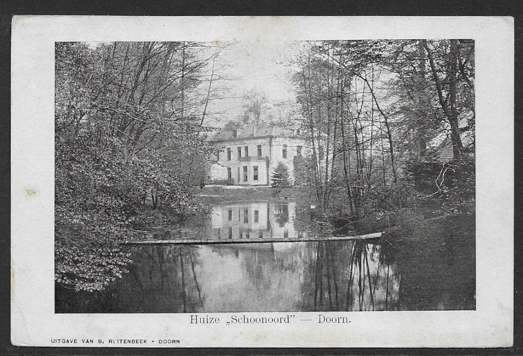 778 Doorn, Huize Schoonoord, Verzamelen, Ophalen of Verzenden, Voor 1920, Ongelopen, Utrecht