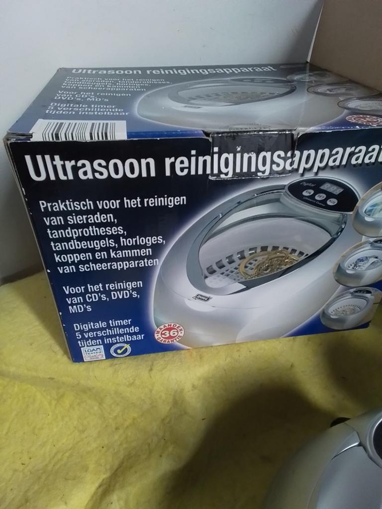 15101) ultrasoon reinigingsmiddel apparaat zie beschrijving, Ophalen of Verzenden, Nieuw