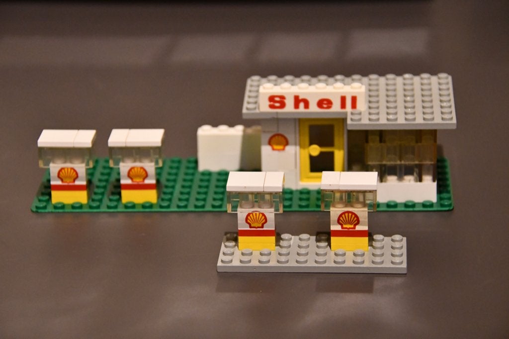 Vintage Lego Legoland 690 Shell Garage Tankstation Uit 1974, Gebruikt, Lego, Ophalen of Verzenden, LEGOLAND