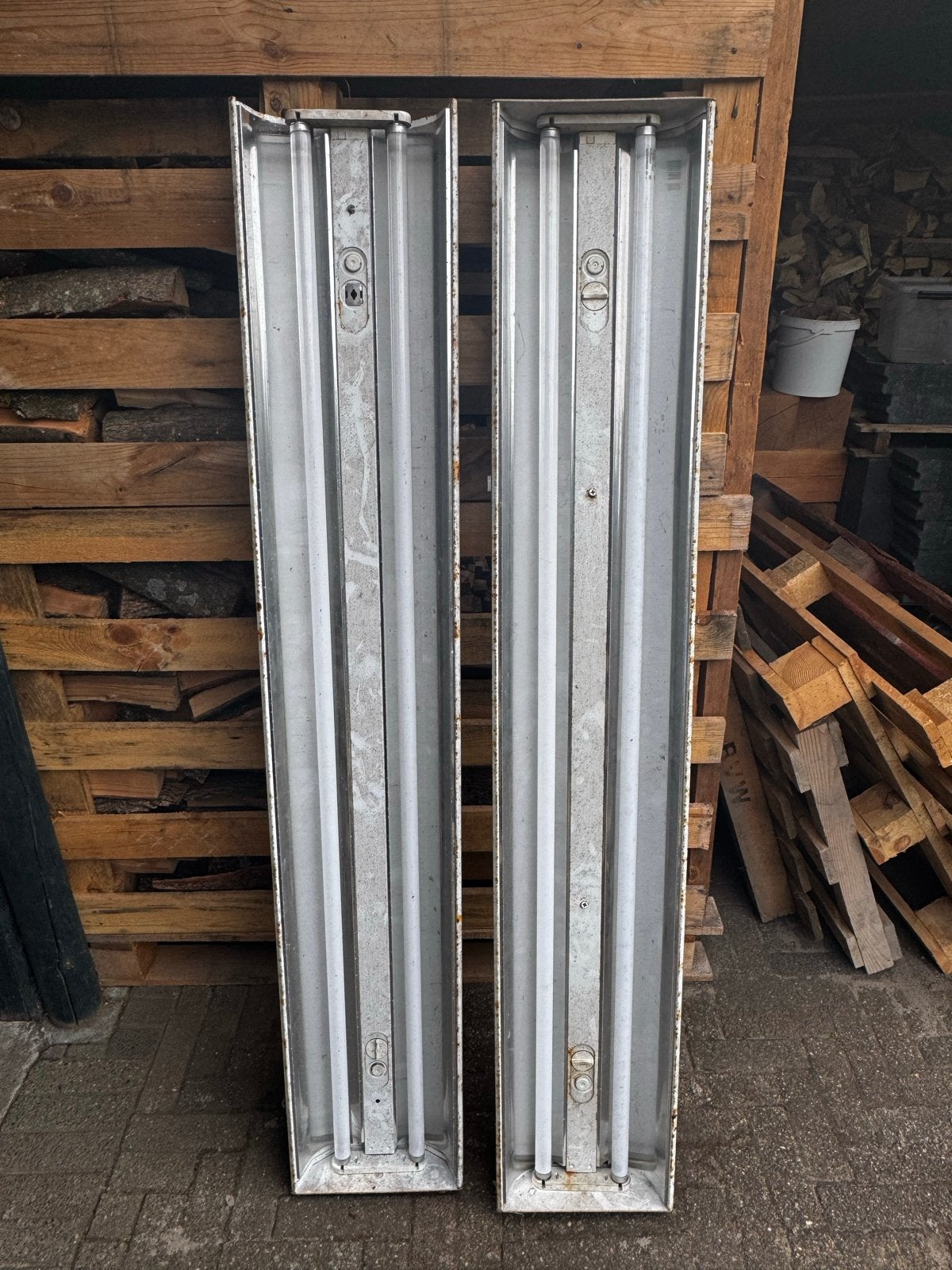 2x ZUMTOBEL STAFF TL Armaturen - Industrieel Design, Overige merken, Gebruikt, G13 (TL), Industrieel