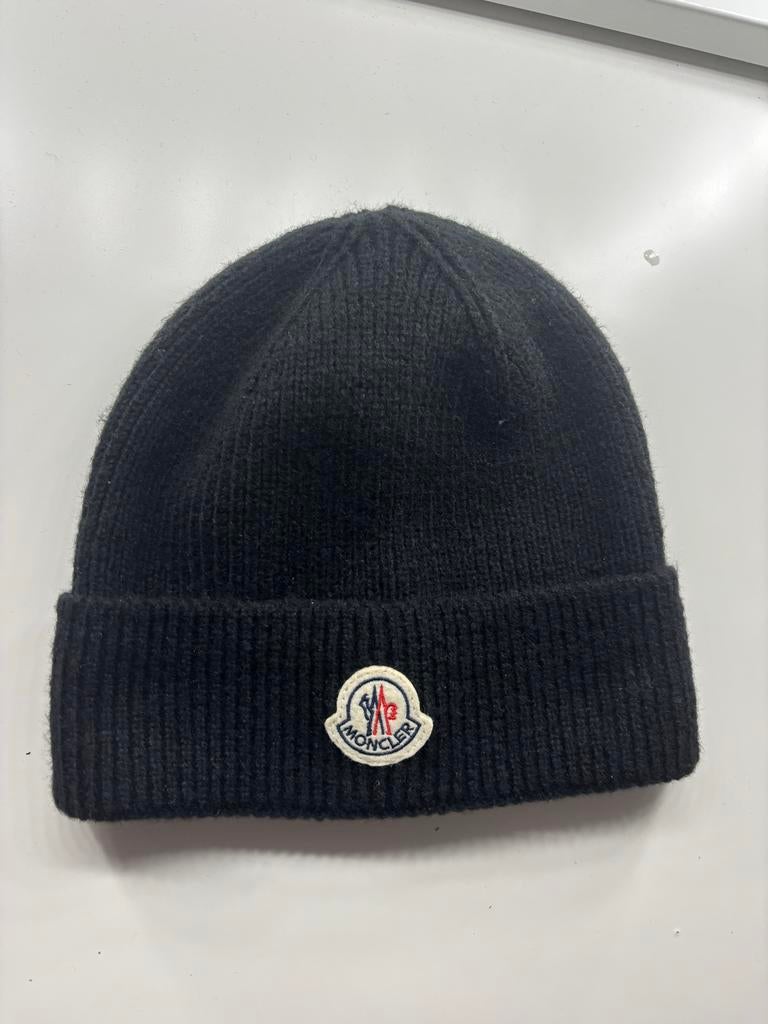 Zwarte Moncler Muts - Stijlvol en Warm, Ophalen of Verzenden, Nieuw, Muts