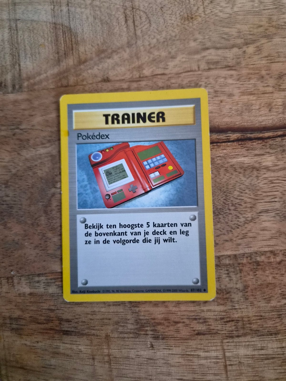 Pokémon Pokedex Trainer Kaart - Nederlandse Base Set, Hobby en Vrije tijd, Verzamelkaartspellen | Pokémon, Ophalen of Verzenden