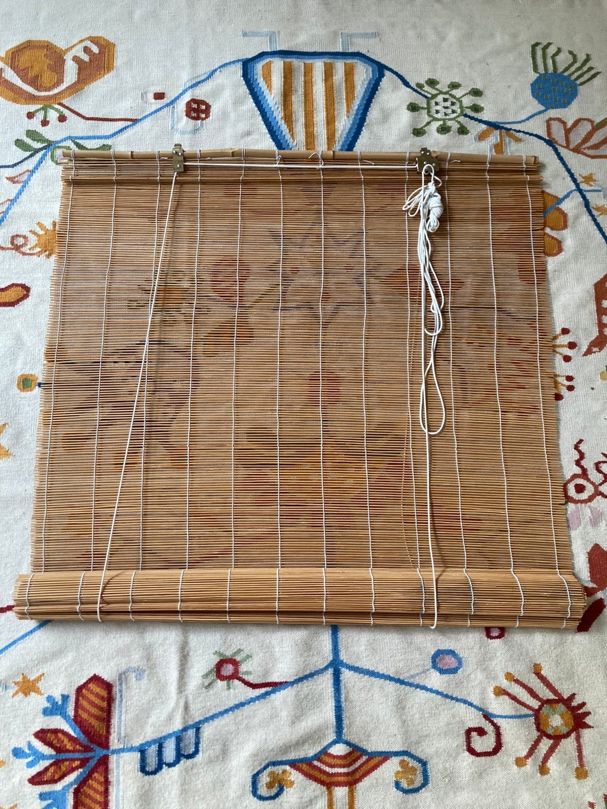 Bamboe rolgordijn 90x180, Ophalen, 90 cm, Gebruikt, Koordbediening