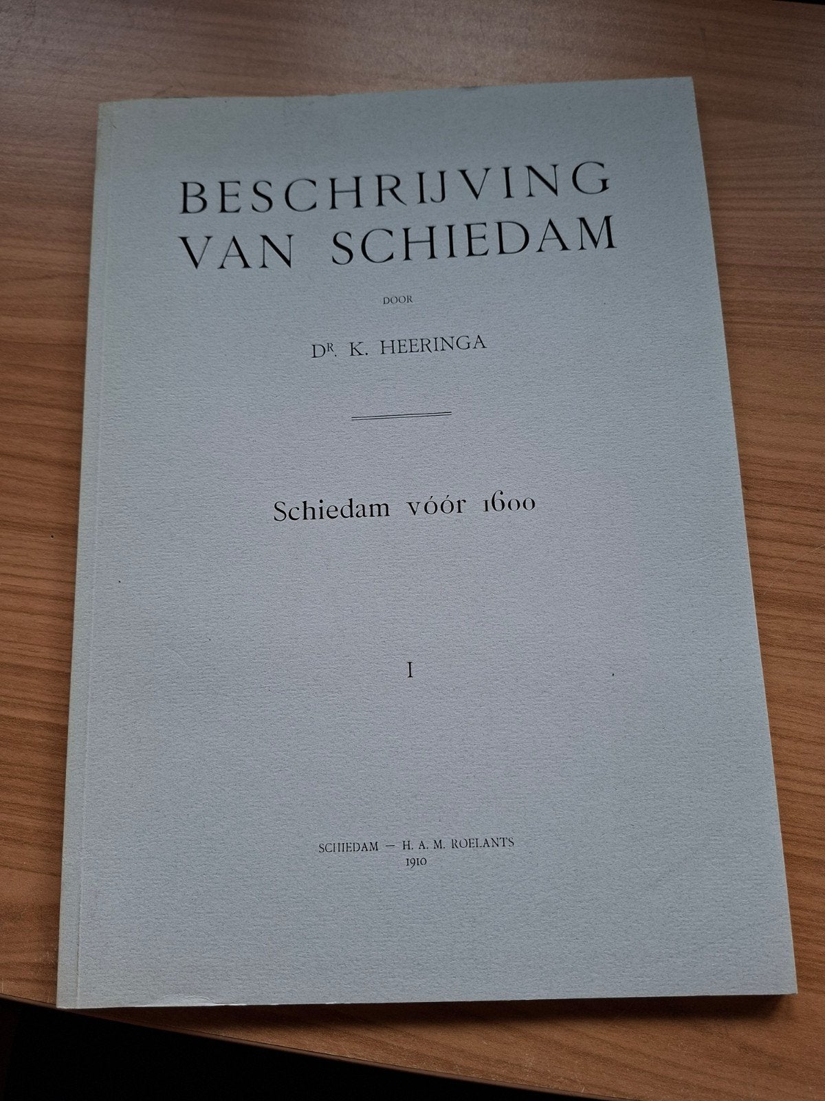 Beschrijving van Schiedam - Dr. K. Heeringa (1910), Ophalen of Verzenden, 20e eeuw of later, Nieuw, Dr. K. Heeringa