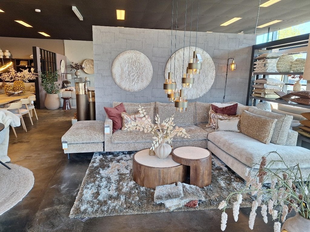 Room108 Hoekbank Gigi incl. hocker, Ophalen, 100 tot 125 cm, Hoekbank, Vierpersoons of meer