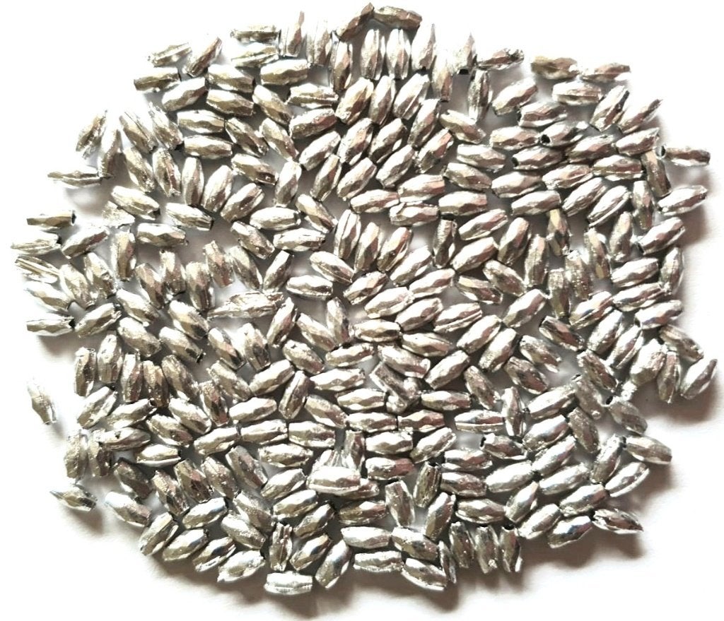 SALE +/- 200 zilverkleur rijstkorrel vorm facet kralen 6x3mm, Hobby en Vrije tijd, Kralen en Sieraden maken, Verzenden, Nieuw