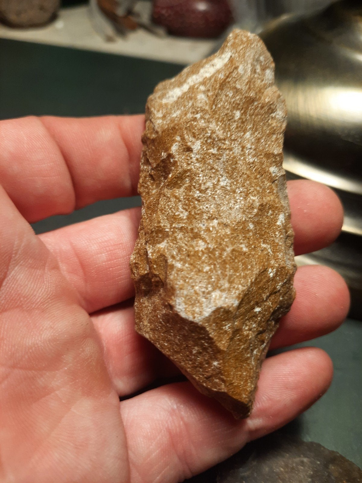 Stenen Tijdperk Handbijl / Hamerbijl - Authentiek Artefact, Ophalen of Verzenden
