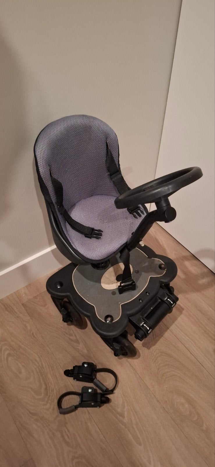 Meerijdplankje met zitje en stuur, Ophalen, Gebruikt, Kinderwagen, Overige merken