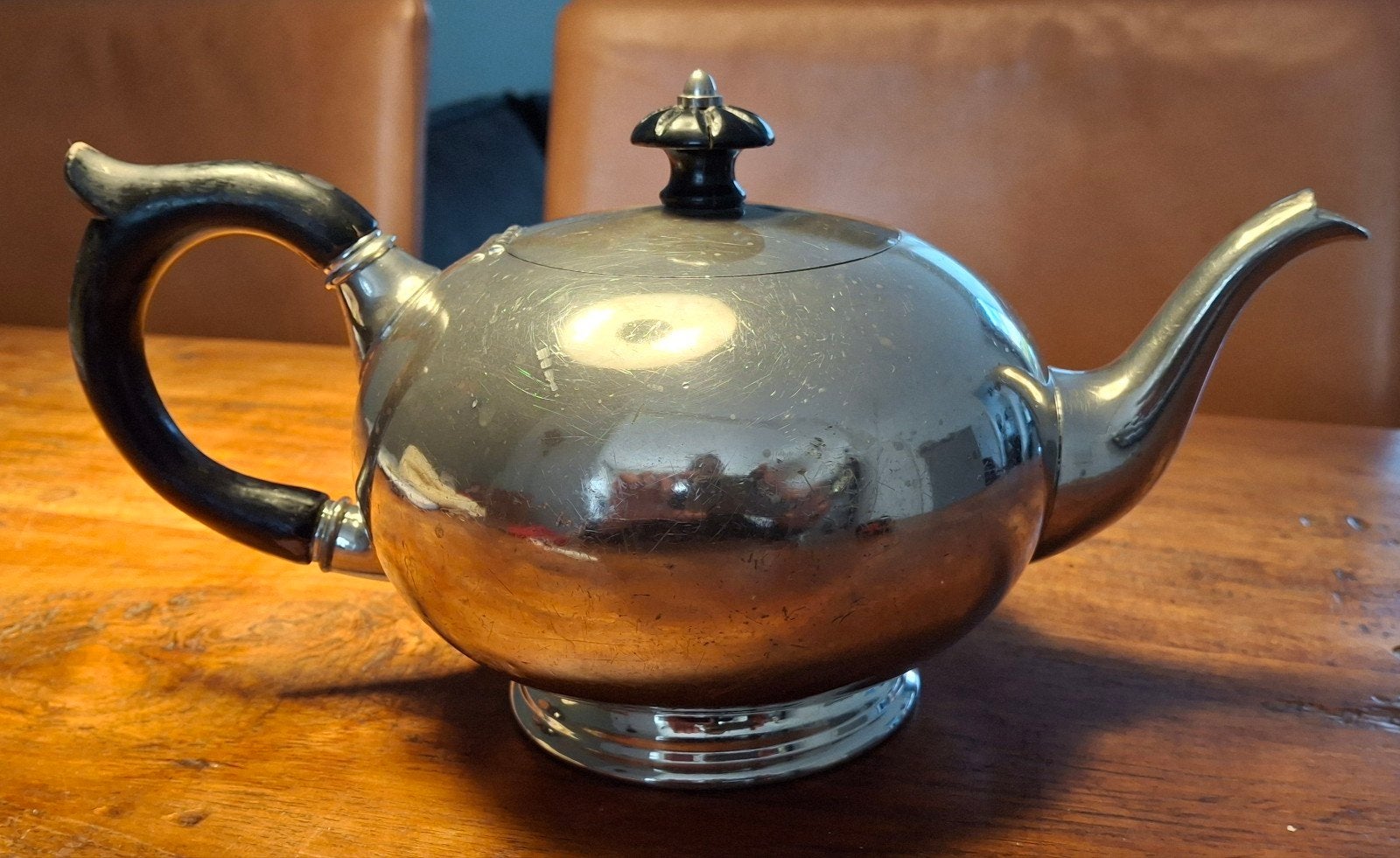 Antieke verzilverde theepot Gerhardi & Co, Art Nouveau, Ophalen of Verzenden