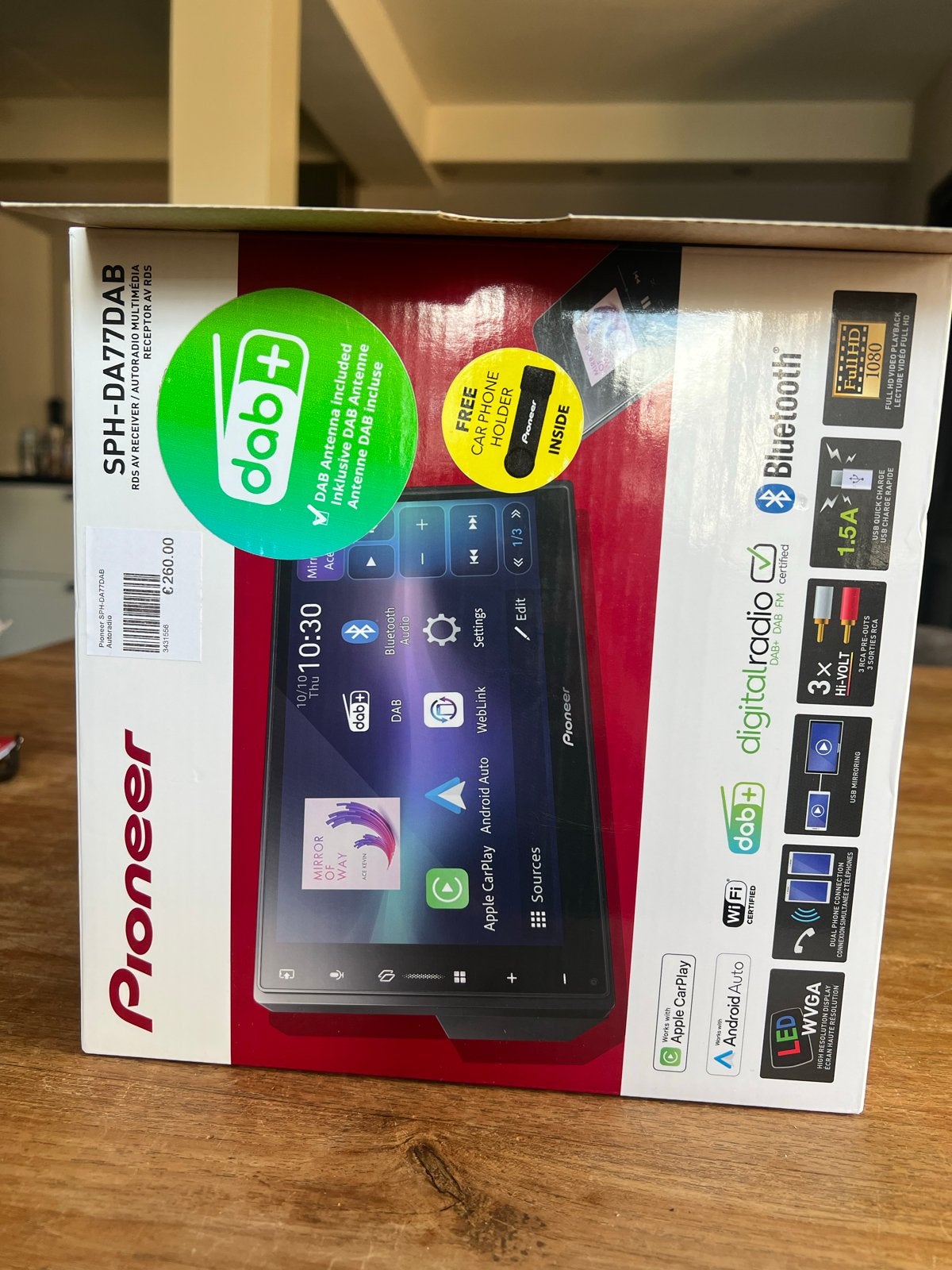 Pioneer SPH-DA77DAB Autoradio met Apple CarPlay/Android Auto, Ophalen of Verzenden, Nieuw