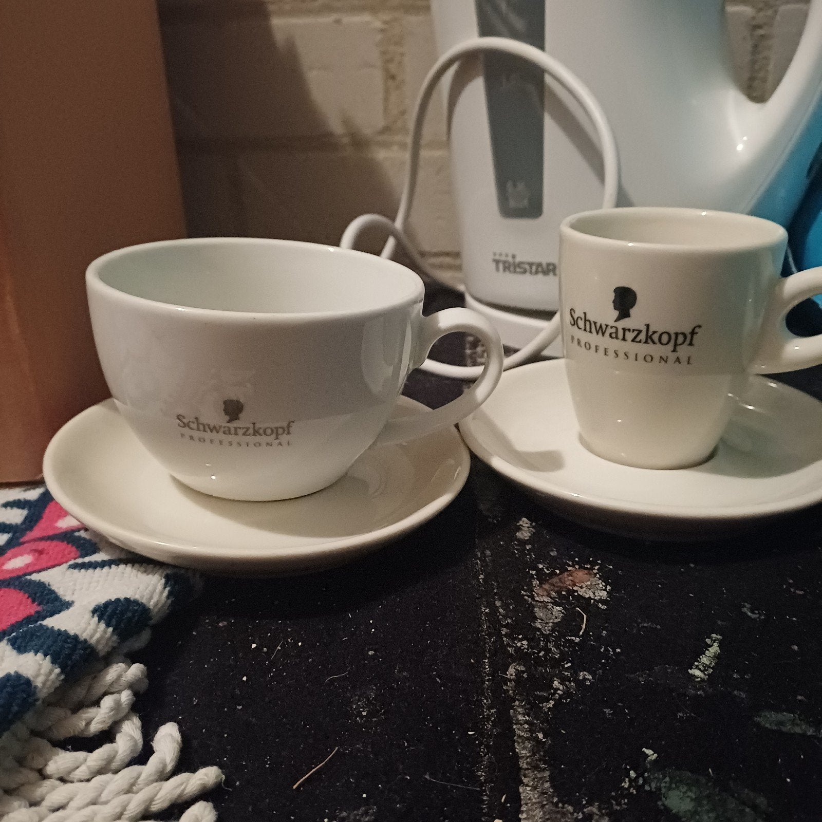 servies swarzkopf waterkoker, Ophalen, Zo goed als nieuw, Steen/keramiek, Wit