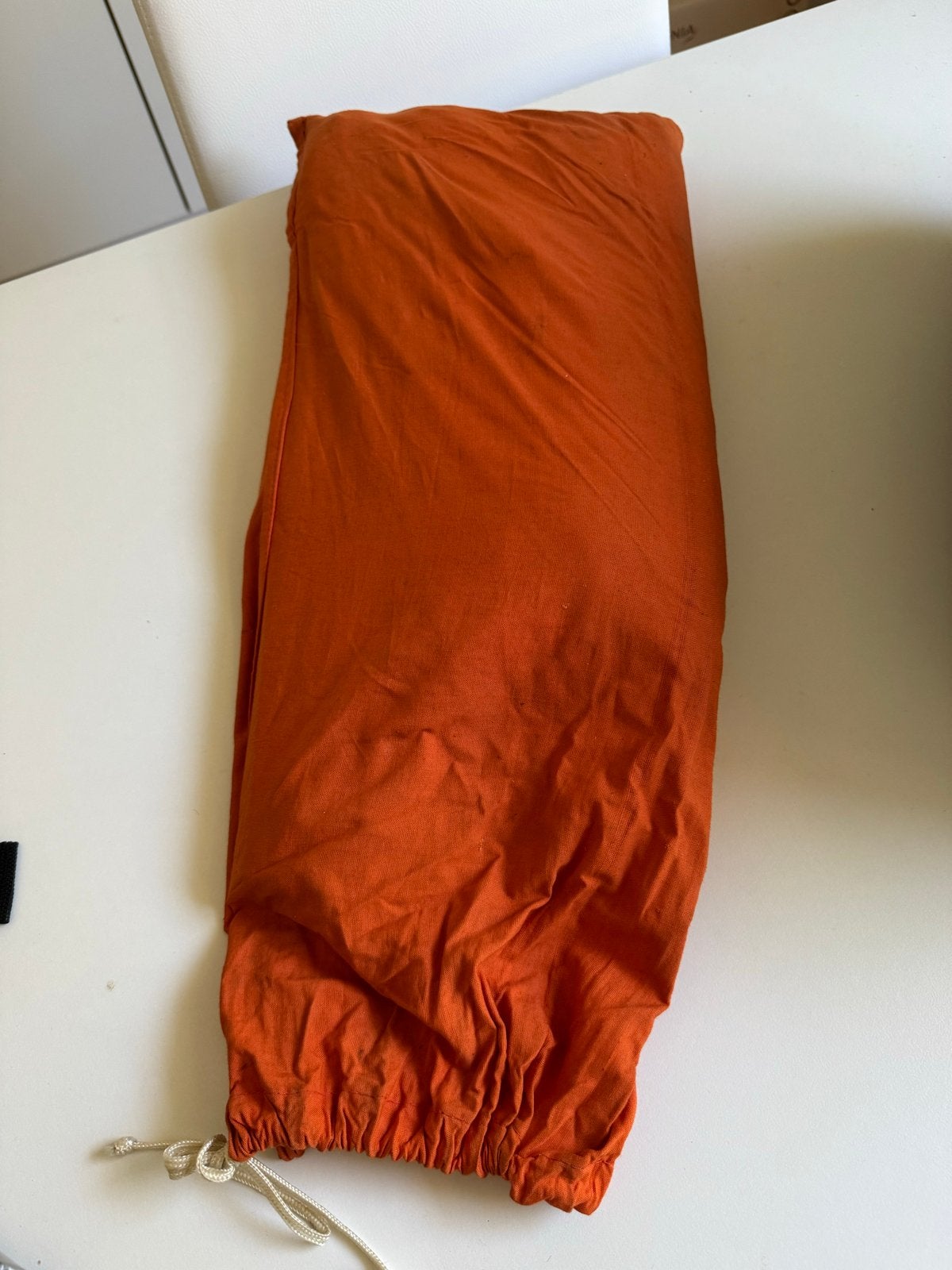 Windscherm incl stokken Oranje Lengte 4 meter breedte 135 cm, Ophalen of Verzenden, Gebruikt