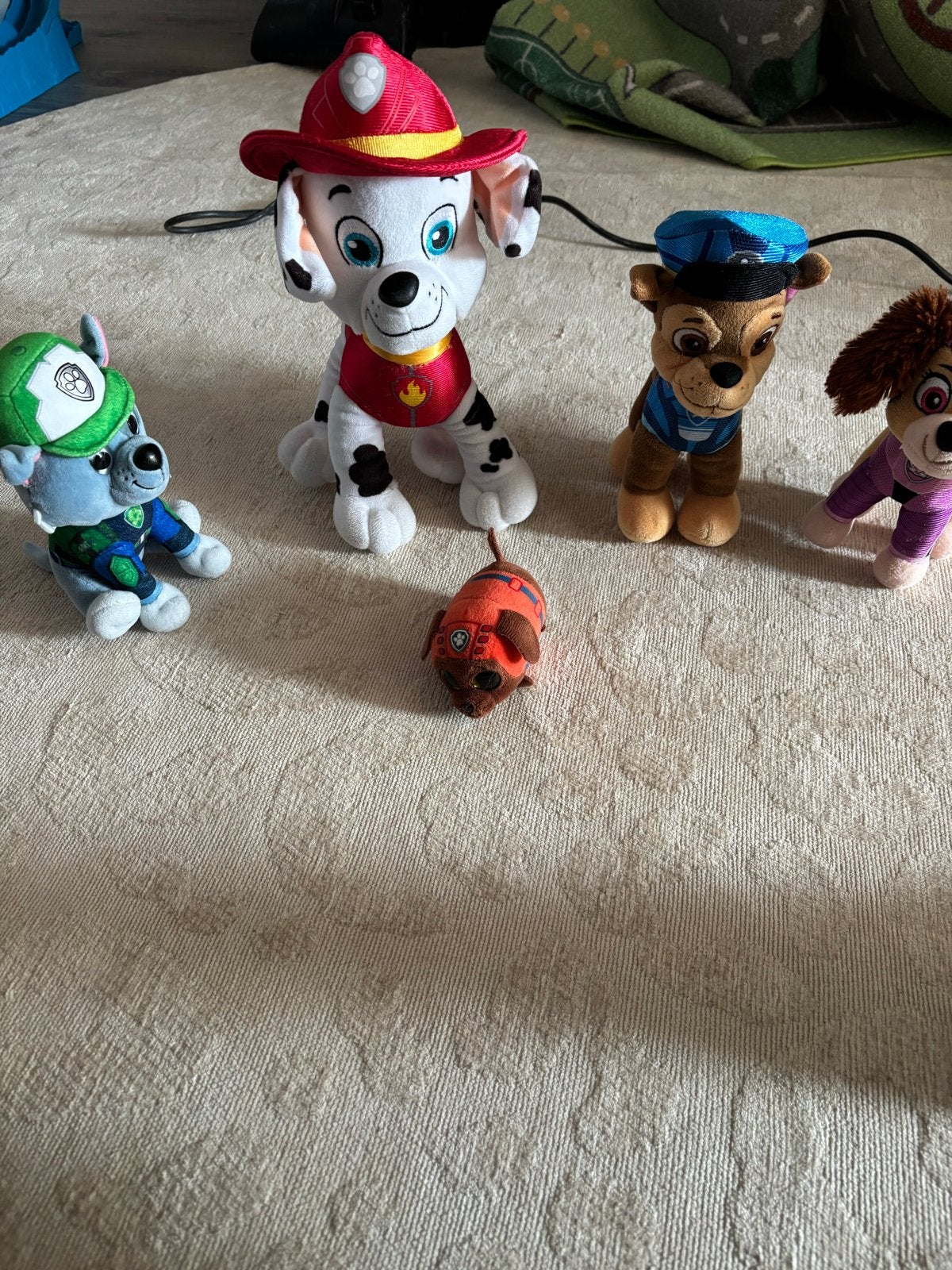 Paw Patrol Knuffels: Marshall, Chase, Skye, Rocky en Zuma, Ophalen, Gebruikt, Hond, Meerkleurig