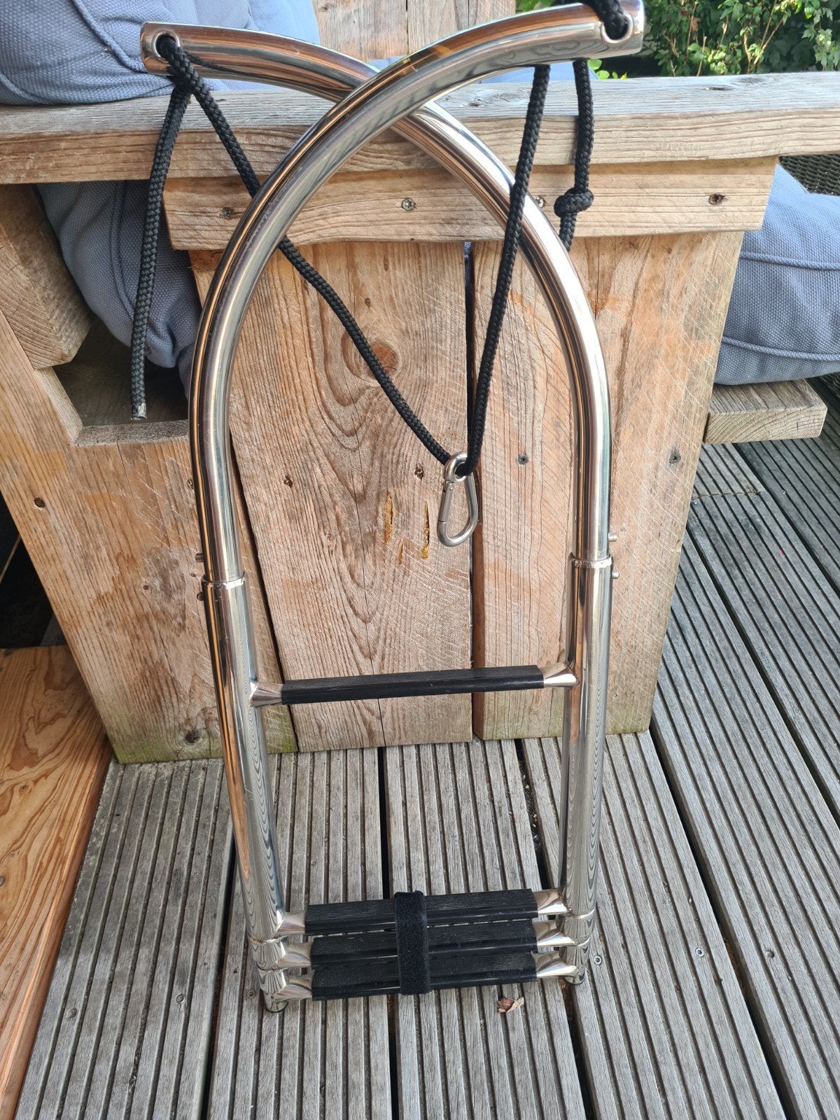 rvs telescooptrap voor rubberboot of rib, Ophalen, Zo goed als nieuw