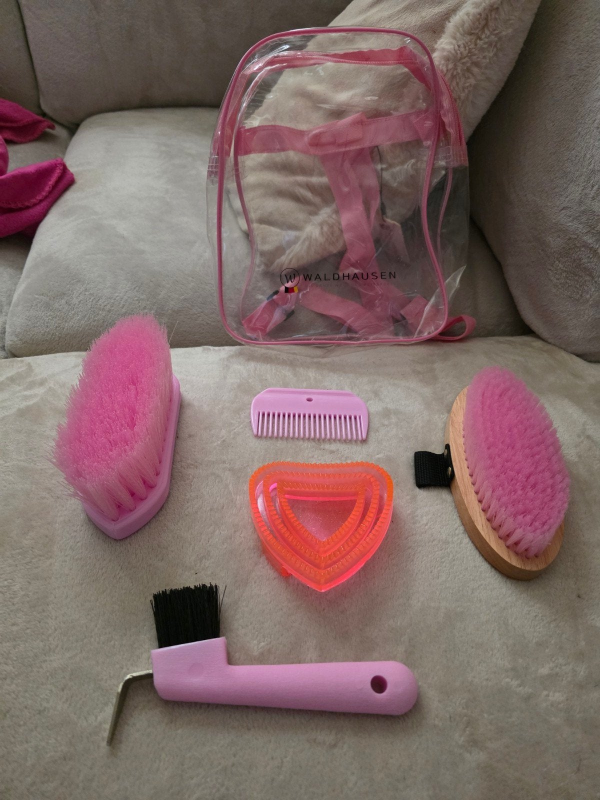 NIEUW roze  setje borstels en hoeven krabber, Dieren en Toebehoren, Ophalen, Nieuw