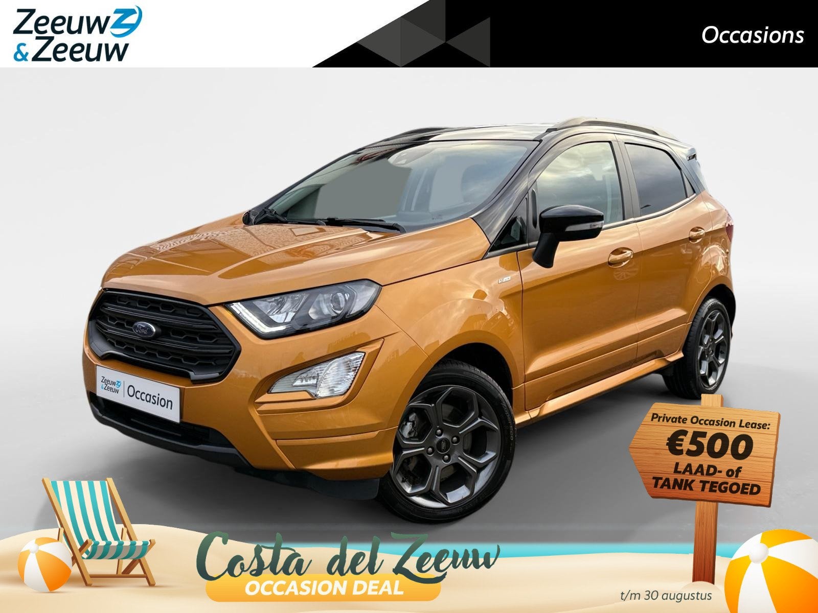 Ford EcoSport 1.0 EcoBoost ST-Line | Stoel-, Stuur- en Voorr, Auto's, 12 maanden, 125 pk, Gebruikt, Ecosport