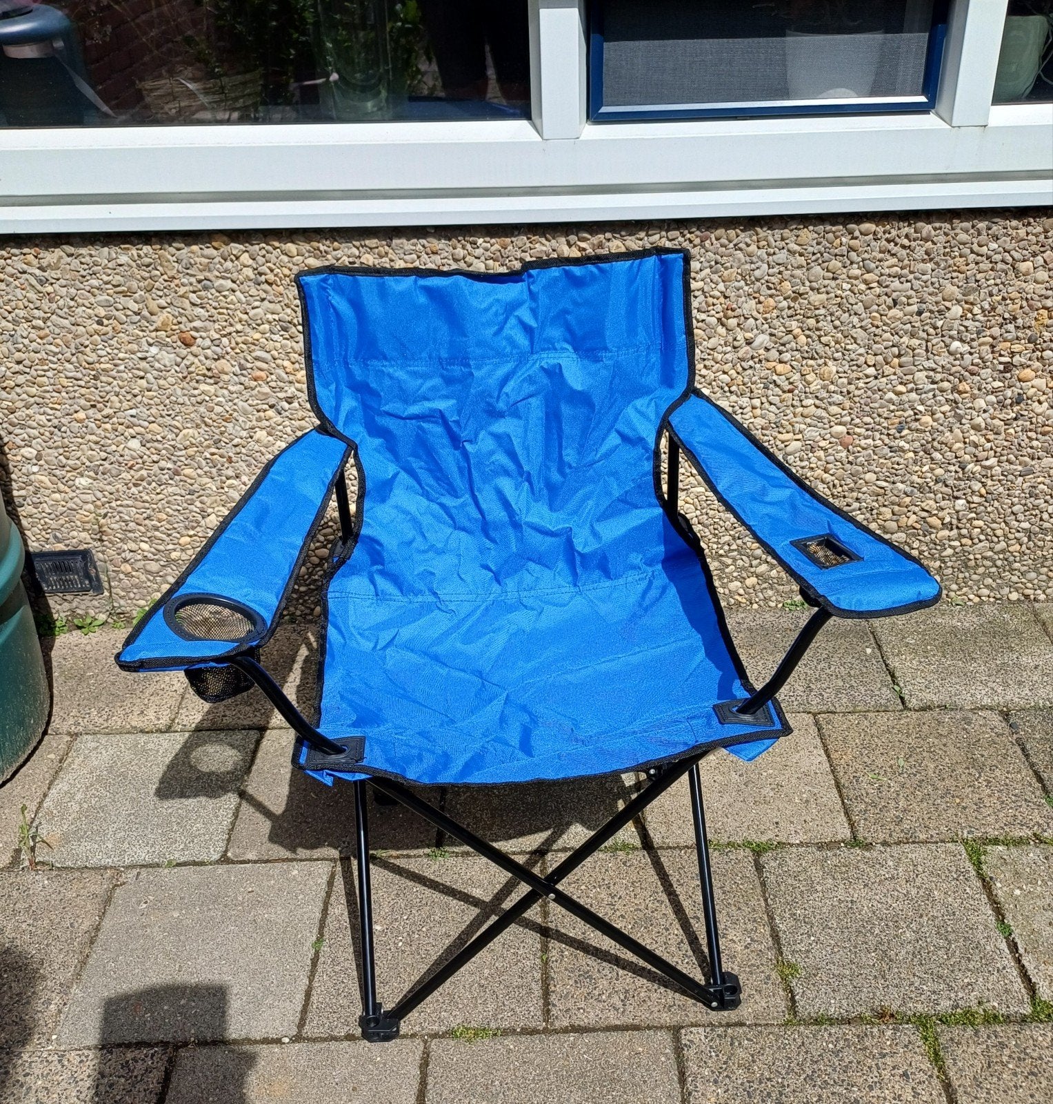 Camping stoel, (vlinderstoel,in één beweging op te zetten), Ophalen, Zo goed als nieuw, Campingstoel