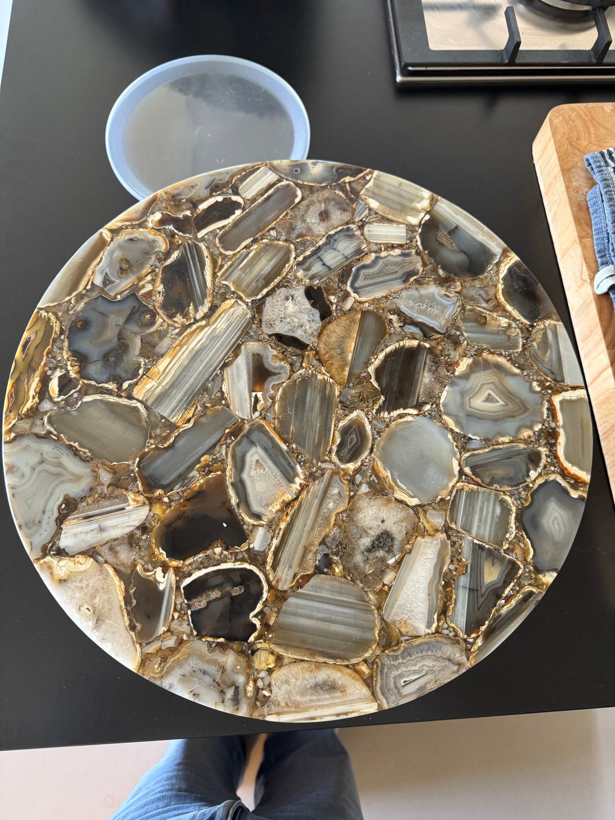 Unieke Agate Taartplateau - Zo goed als nieuw, Ophalen, Zo goed als nieuw