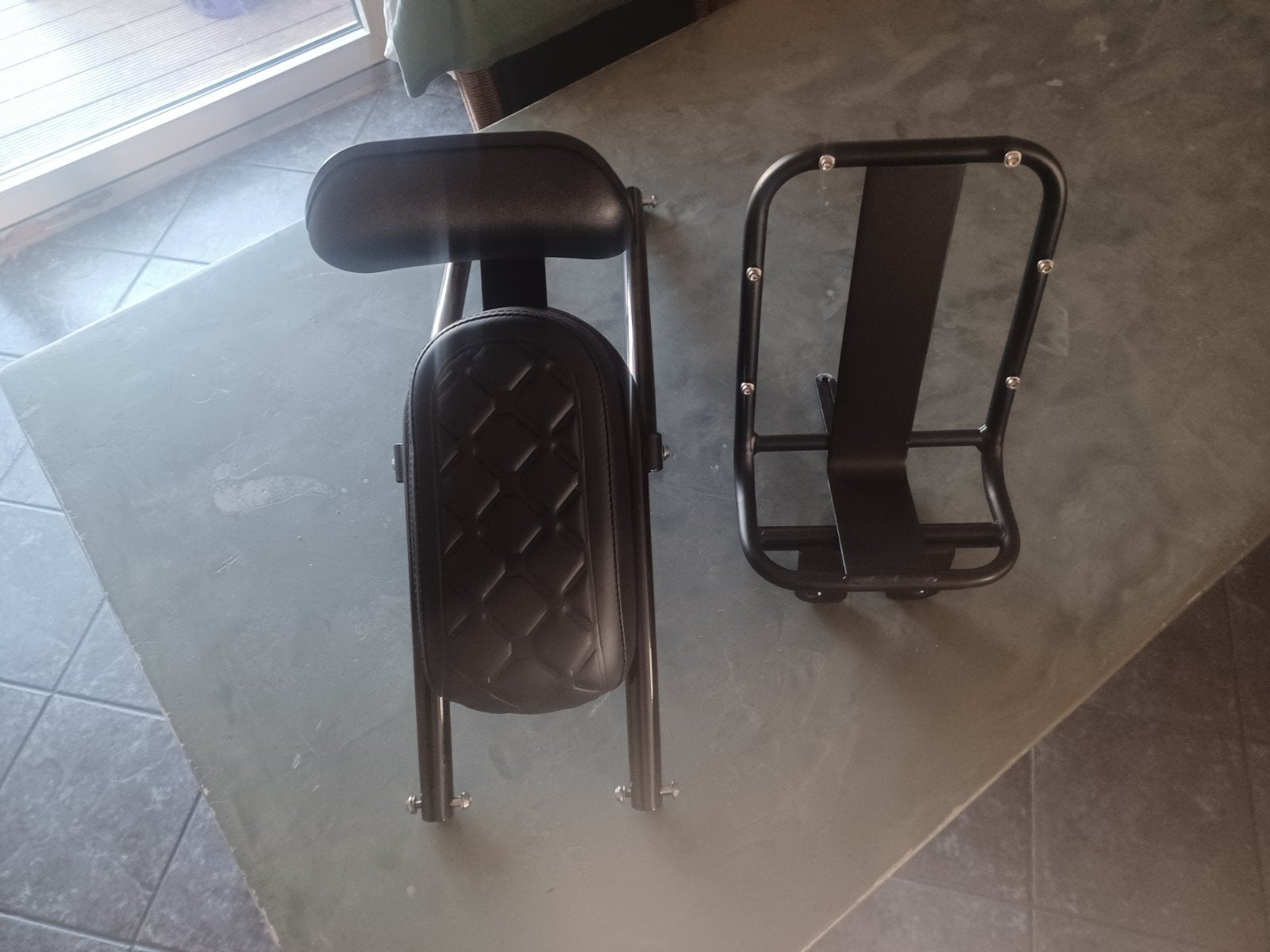 fatbike rugleuning en bagagerek, Ophalen