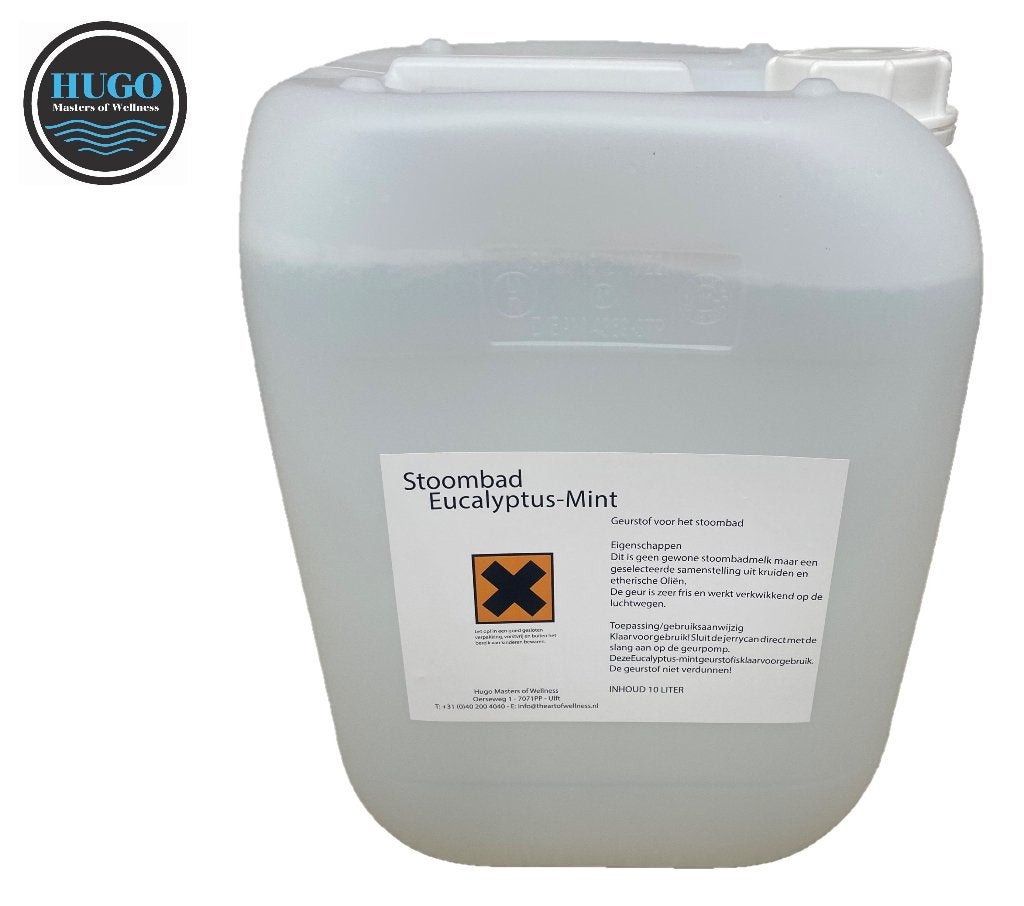 HUGO stoombad geurstof Eucalyptus-Mint gebruiksklaar, Nieuw, Sauna Service, Ophalen of Verzenden, Info@saunaservice.nl