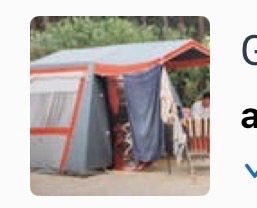 Bungalow tenten katoen - retro - 2-4 personen, Caravans en Kamperen, Ophalen, Gebruikt, Tot en met 4