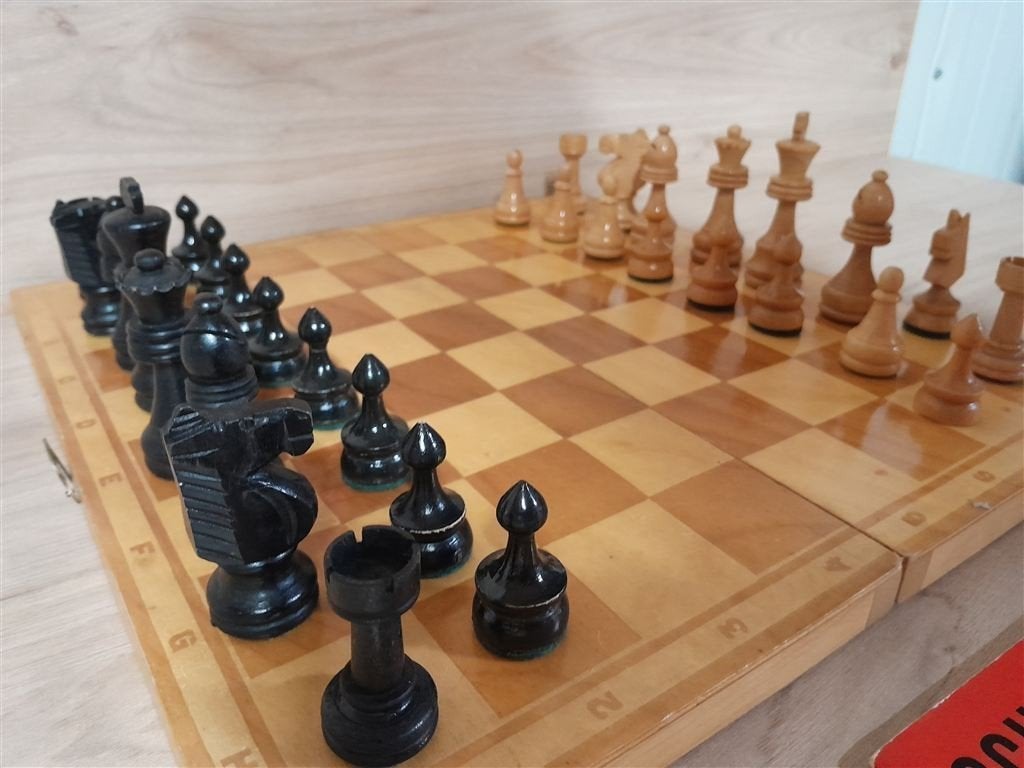 Schaak set hout - s3033, Verzenden, Zo goed als nieuw