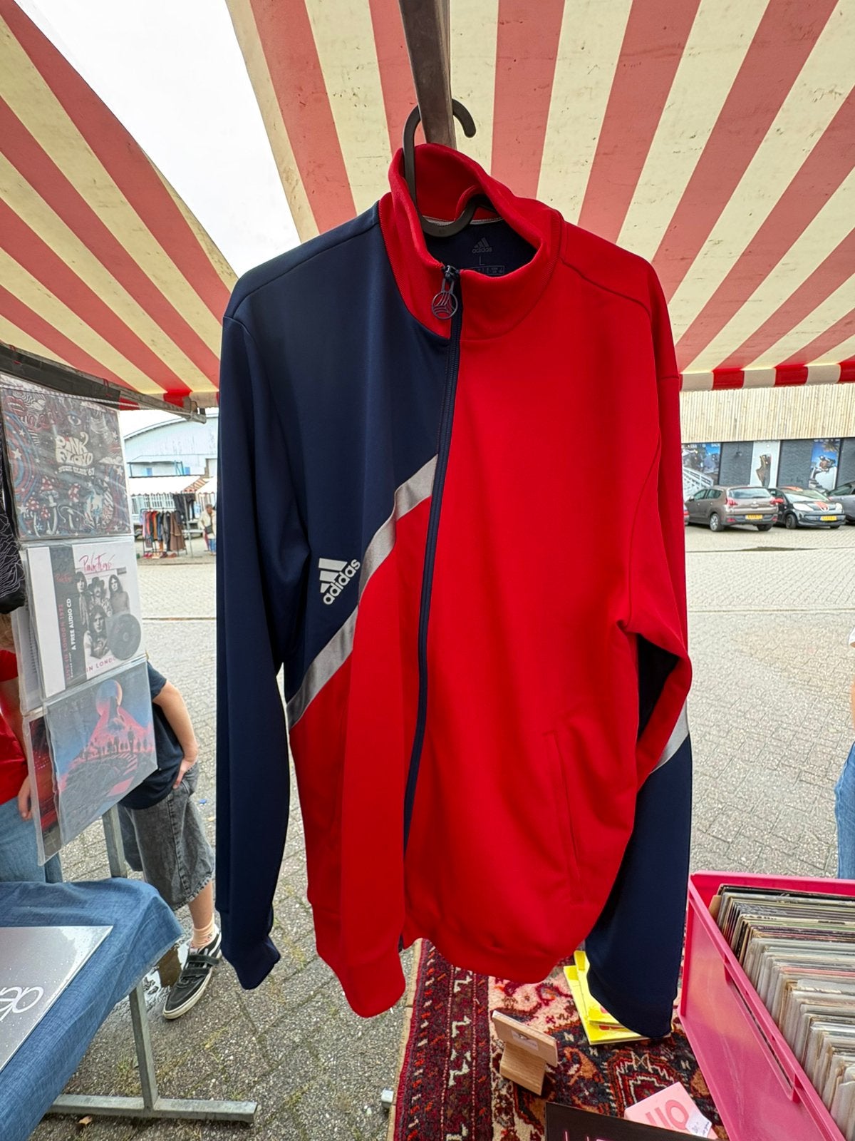 Adidas vest L, Ophalen of Verzenden, Zo goed als nieuw, Blauw