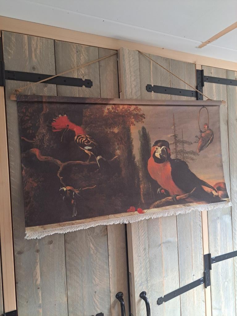 Wanddoek papagaai sober,landelijk, Huis en Inrichting, Woonaccessoires | Wanddecoraties, Ophalen, X, X, X