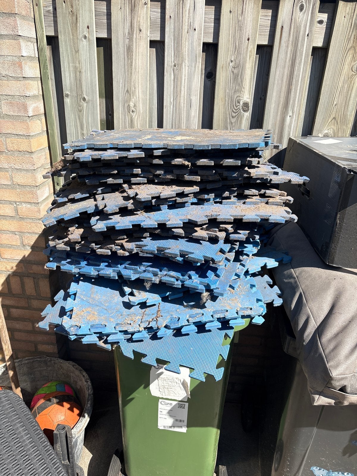 32 stuks Blauwe foam tegels voor onder het zwembad, Ophalen, Gebruikt, Overige typen
