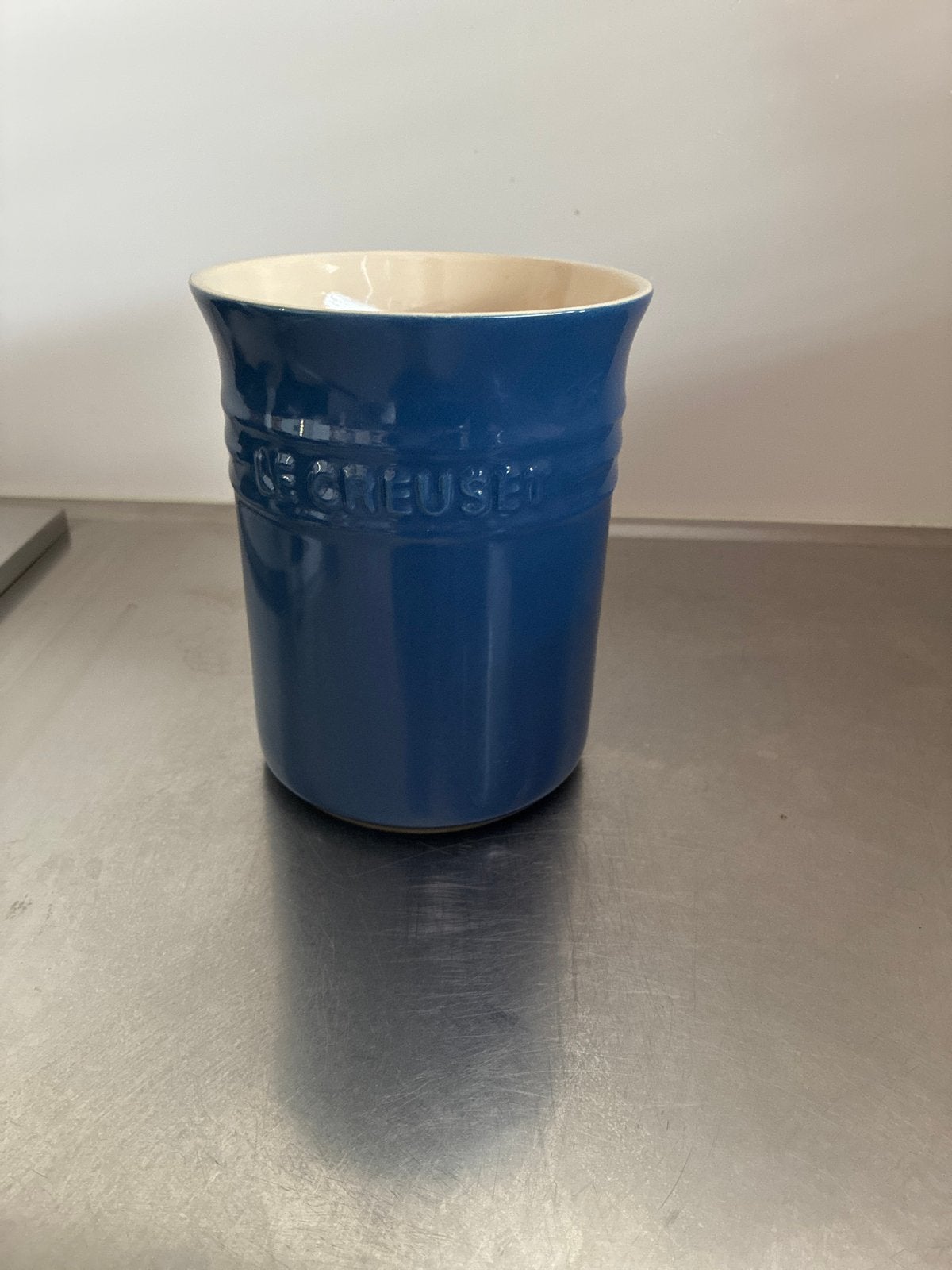 Le Creuset Keukengerei Pot - Blauw, Zo goed als nieuw, Steen/keramiek, Le Creuset, Ophalen