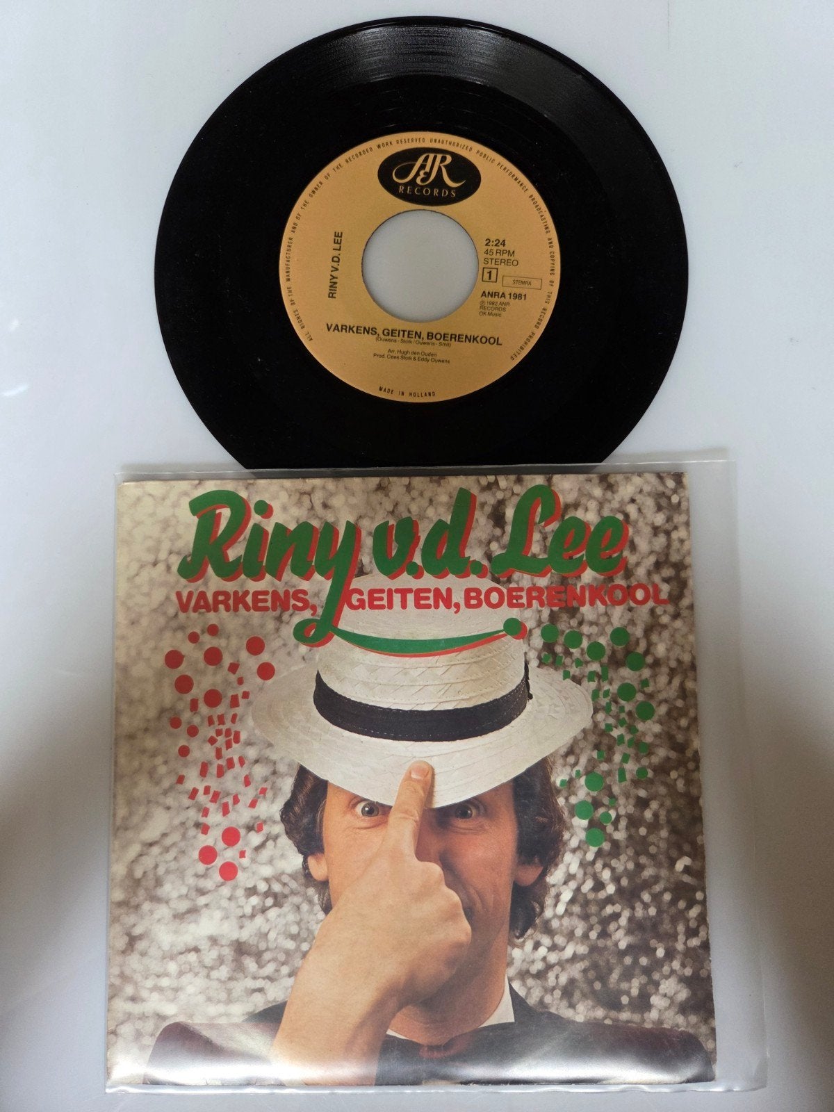 Riny v.d Lee - Varkens, geiten, boerenkool, Ophalen of Verzenden, Gebruikt, 7 inch, Pop