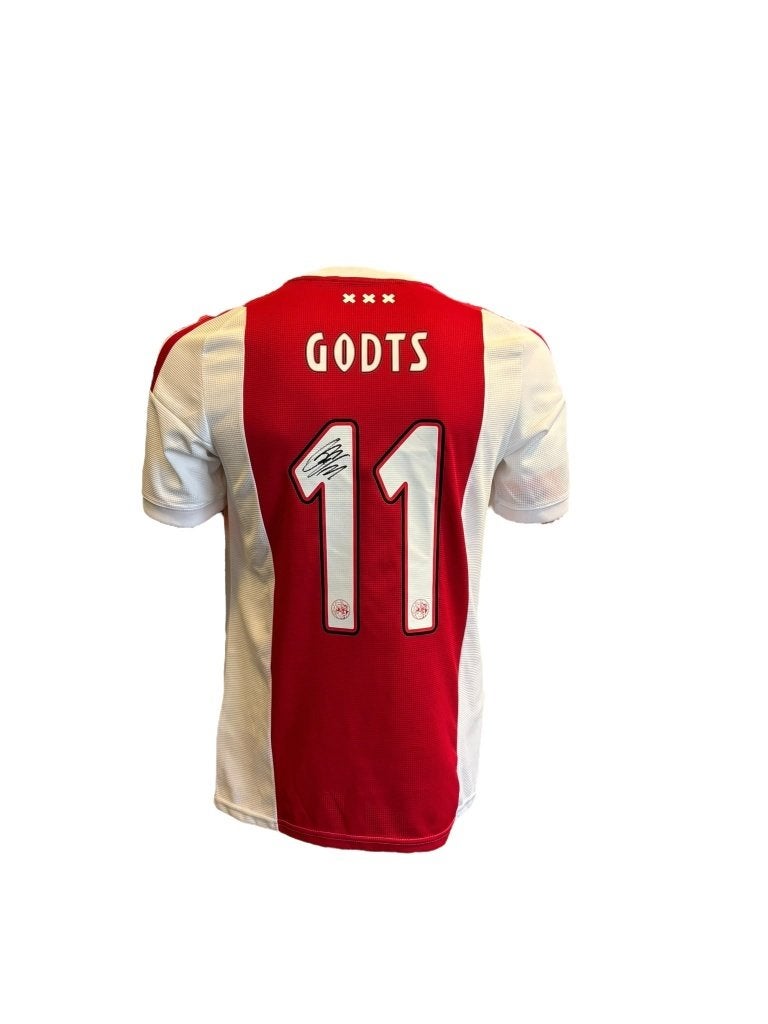 Mika Godts AFC Ajax 26/27  gesigneerd Thuis Shirt, Verzamelen, Sportartikelen en Voetbal, Soccersignings.nl, Shirt, Ophalen of Verzenden