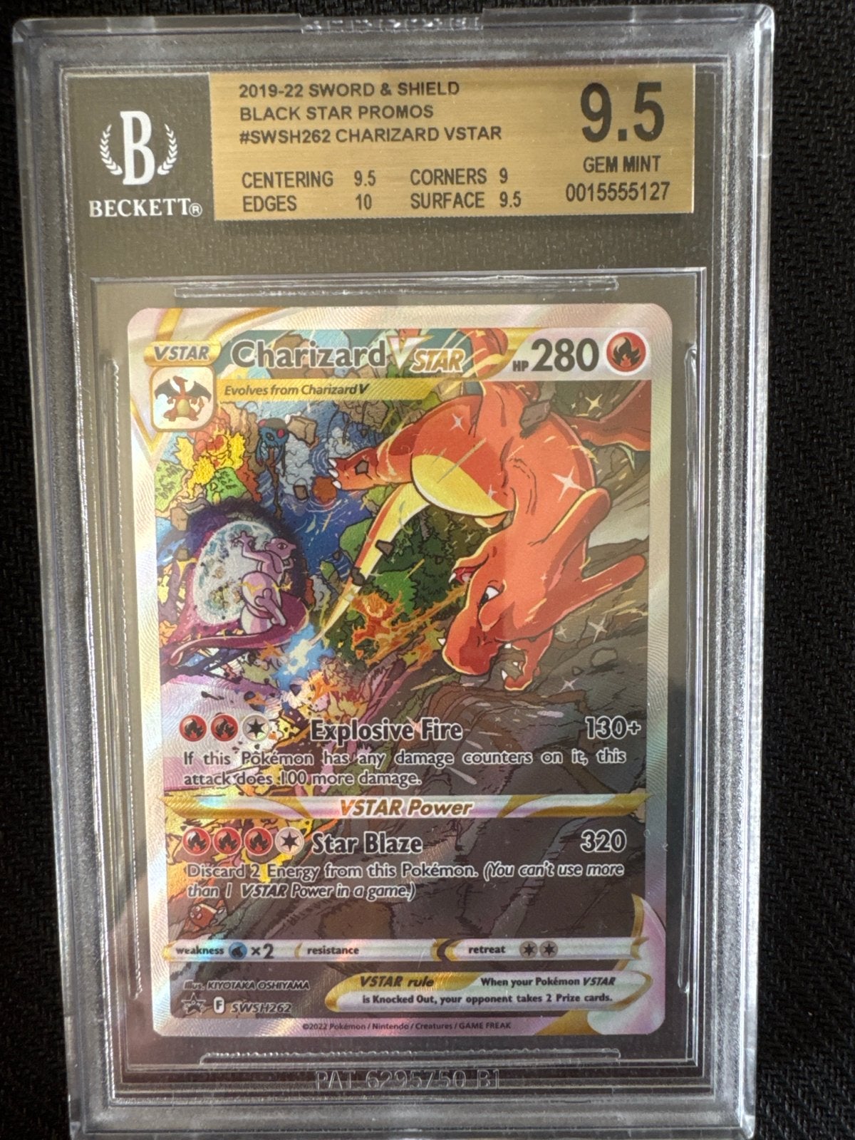 Charizard SWSH262 BGS 9.5 (Potentiële PSA 10) Pokémon Kaart, Ophalen of Verzenden, Zo goed als nieuw, Losse kaart, Foil