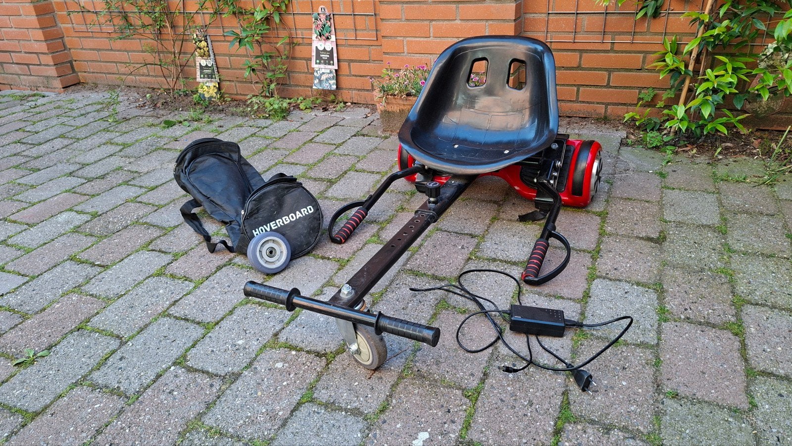 Hoverboard 6.5 inch met zitje en tas - Rood, Ophalen, Gebruikt, Gewone step