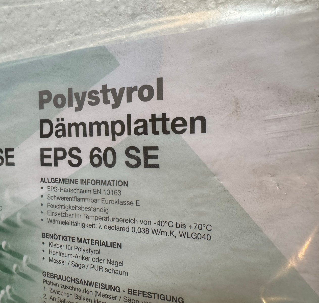 Polystyreen isolatieplaten EPS 60 SE (10 stuks), Nieuw, 5 tot 10 m², Vloerisolatie, Piepschuim (Tempex)